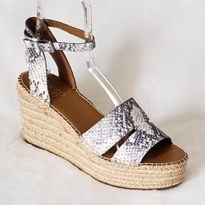 PRE-OWNED Snake Wedge Espadrille